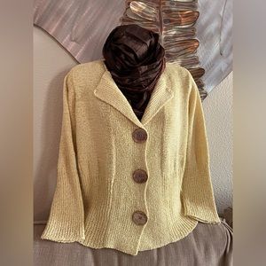 Anthropologie Curio Sweater with Copper Toned Buttons